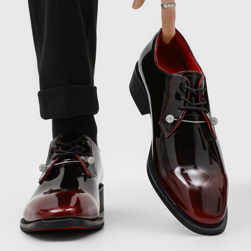 Men'S Luxury Formal Wear - Luxury Patent Leather Derbys Dress Shoes
