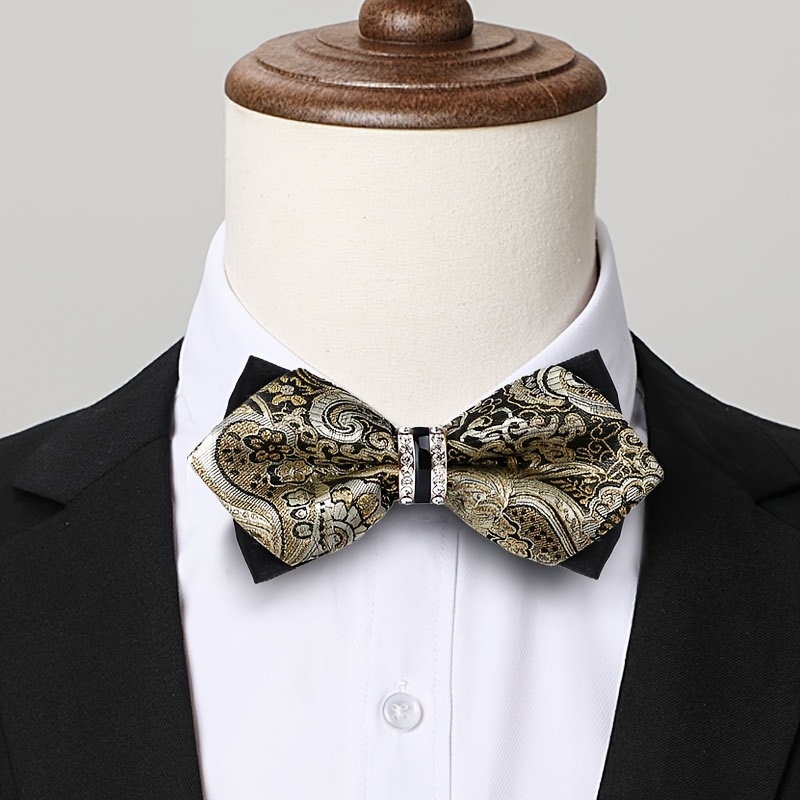 Men'S Formal Wear Bow Ties - Men's Jacquard Satin Bow Tie with