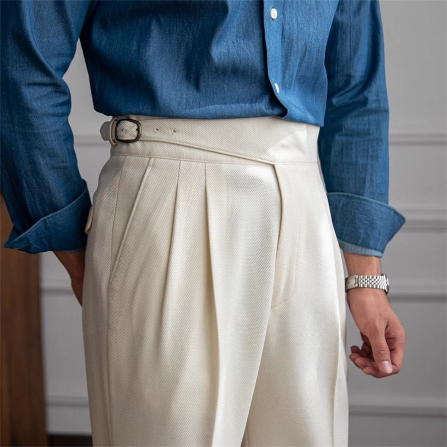 Men'S Formal Wear Belt - Men Solid Color Suit Trousers Spring