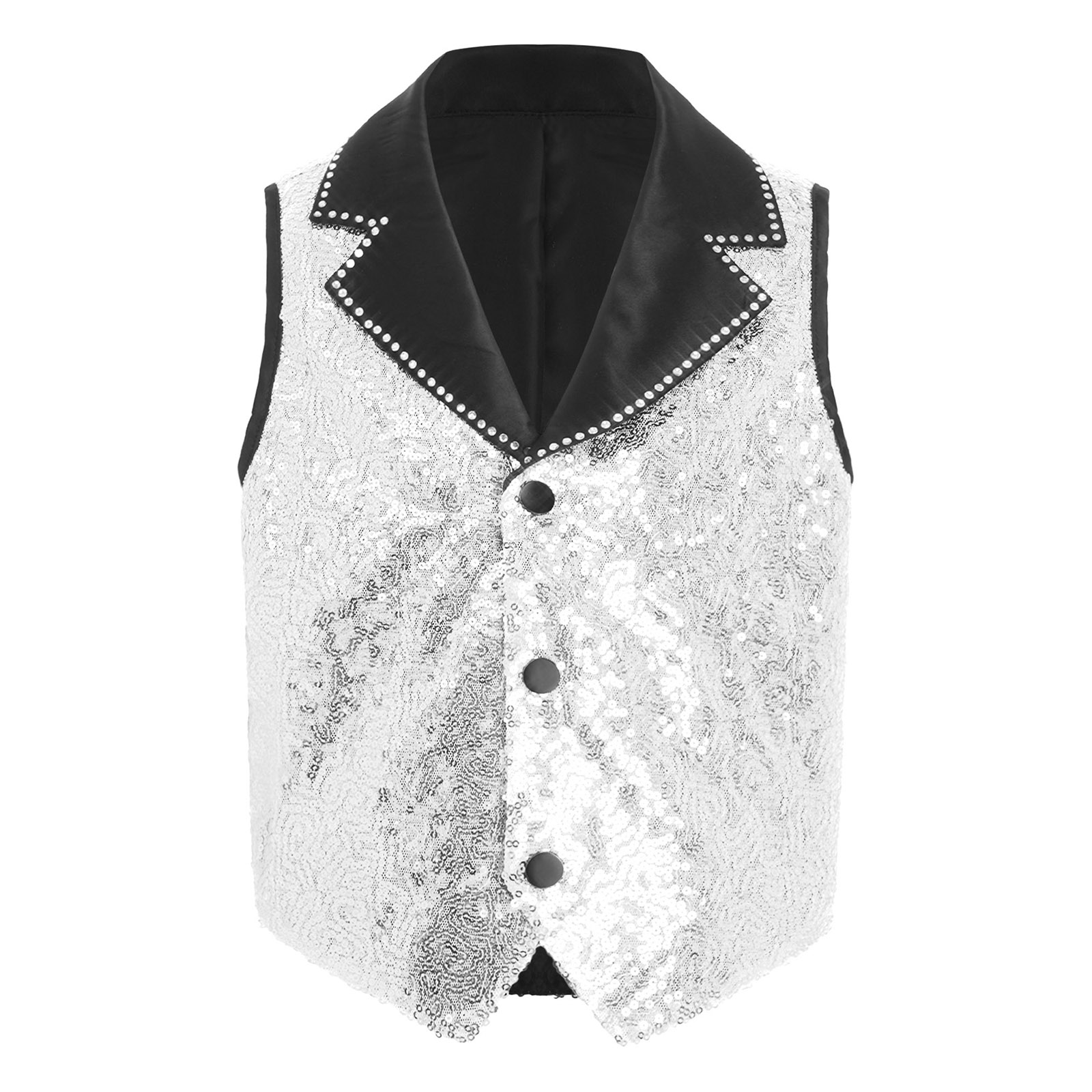 Boys Girls Vest Shiny Sequin S - Formal Vest Waistcoat review and price