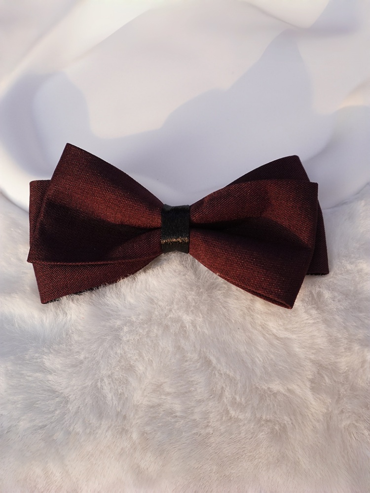 Burgundy Double-Layer Matte Bo - Men'S Formal Wear Bow Ties review and price