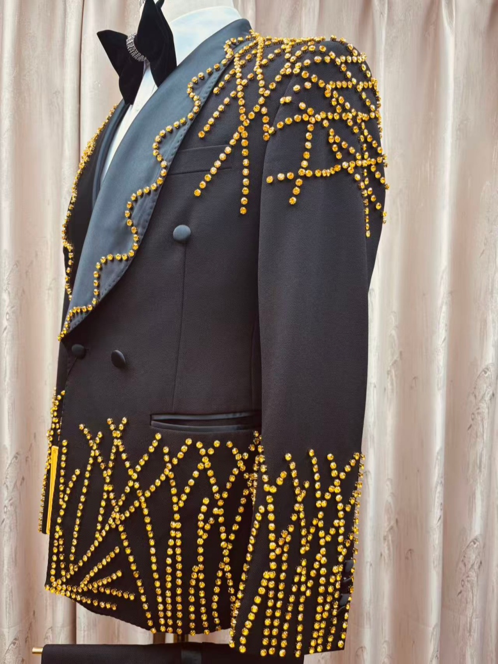 Man Exquisite Beaded Suit Set  - Men Formal Wear Clothes review and price