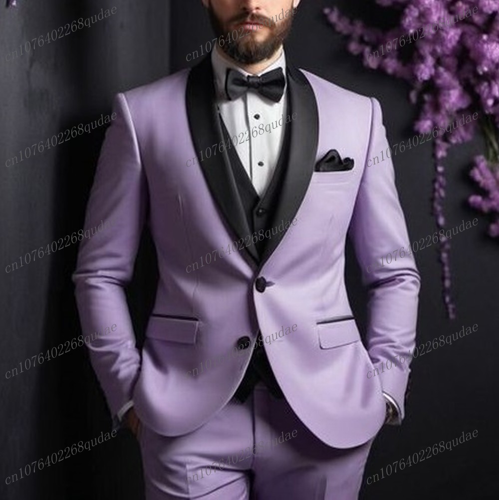 Purple And Black Formal Men Su - Men Formal Wear Purple review and price