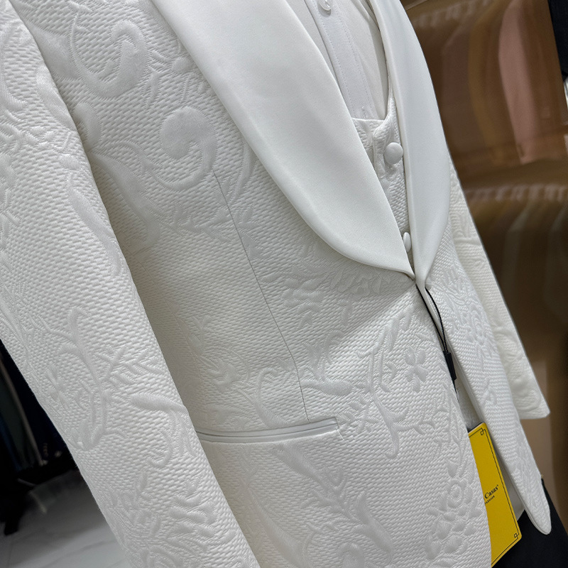 Men Wedding Suit White 3 Piece - Formal Men Party Wear Jacket review and price
