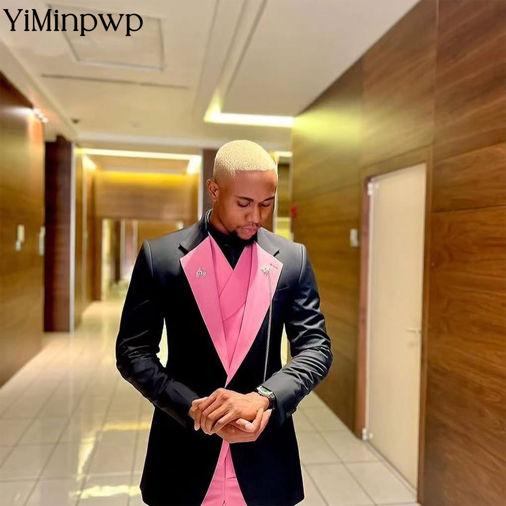 YiMinpwp Handsome Pink Men‘s S - Men Formal Wear Clothes review and price