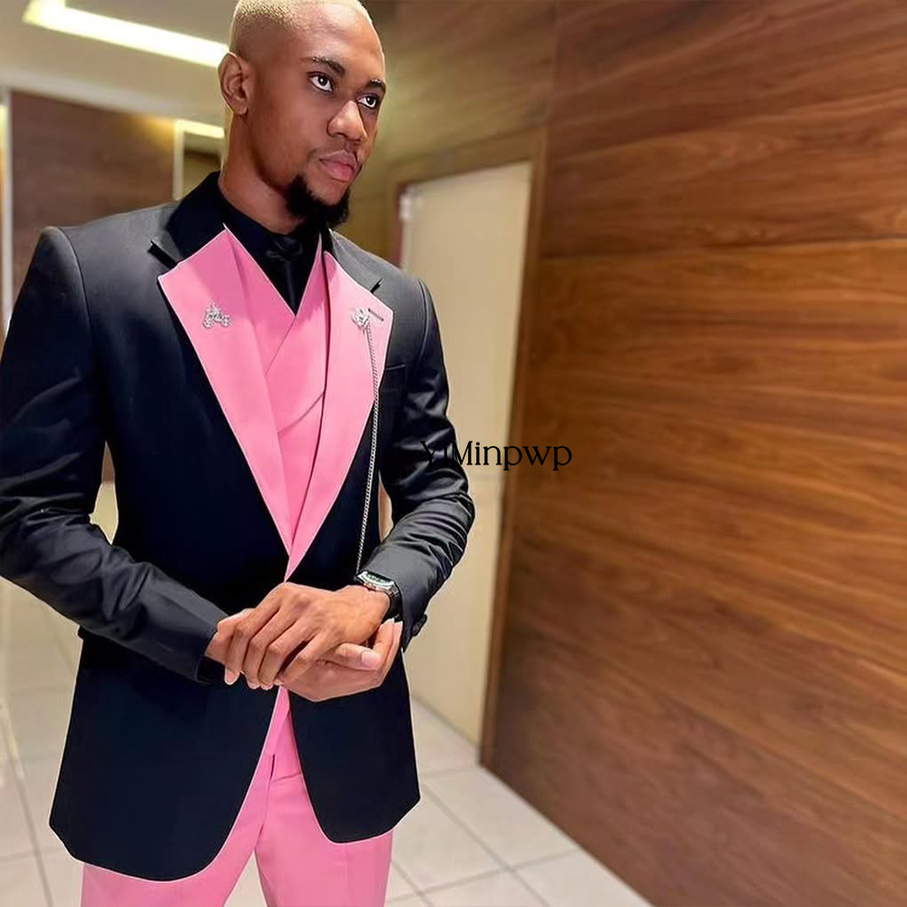 YiMinpwp Handsome Pink Men‘s S - Men Formal Wear Clothes review and price