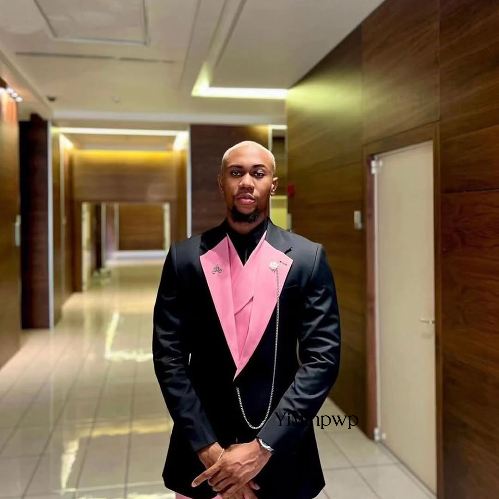 YiMinpwp Handsome Pink Men‘s S - Men Formal Wear Clothes review and price
