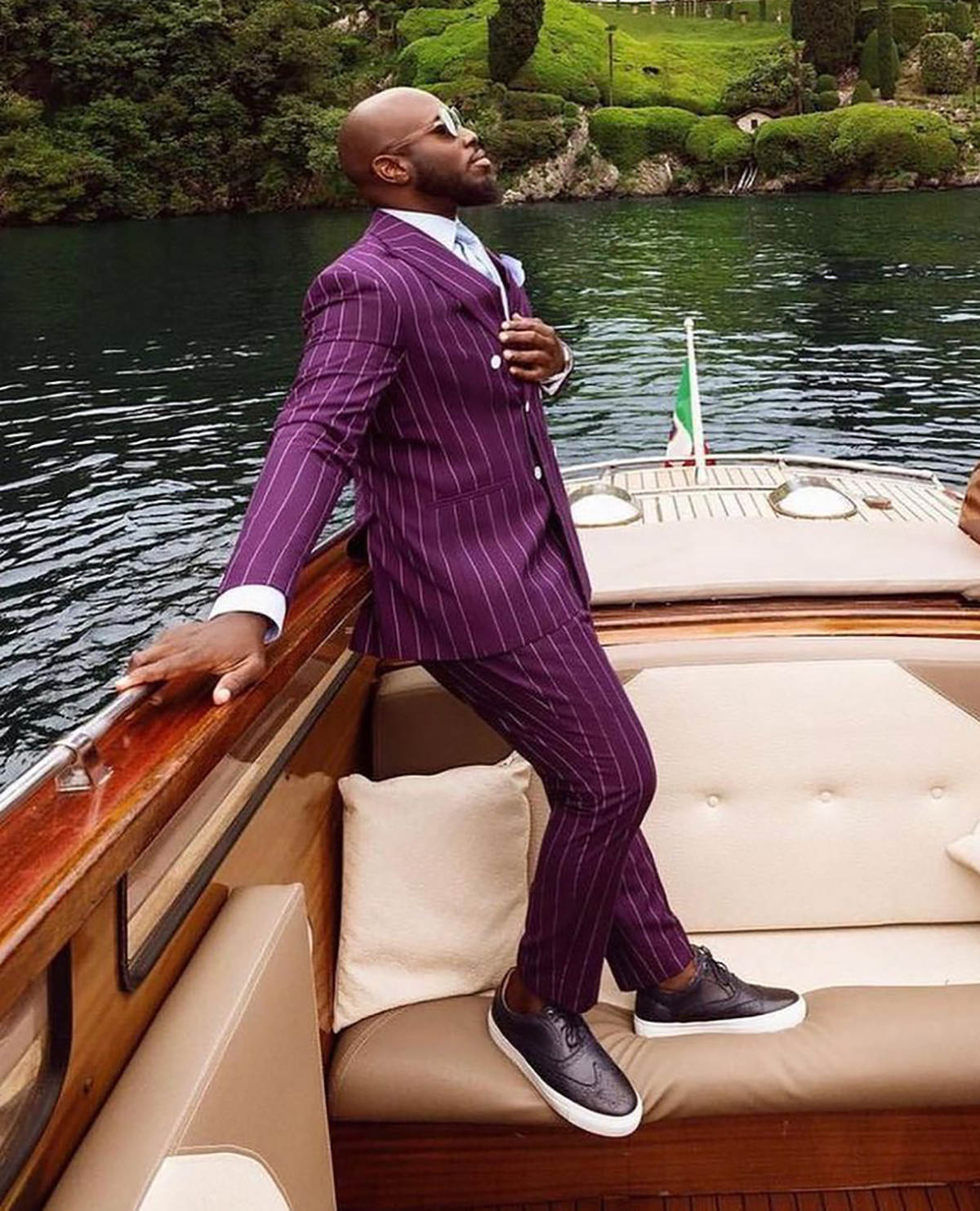 purple Striped Mens Wedding Tu - Men Formal Wear Purple review and price