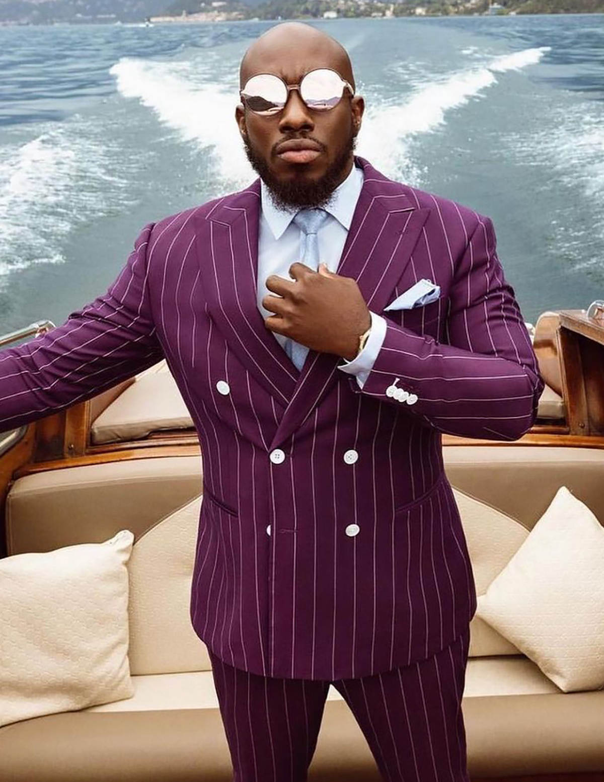 purple Striped Mens Wedding Tu - Men Formal Wear Purple review and price