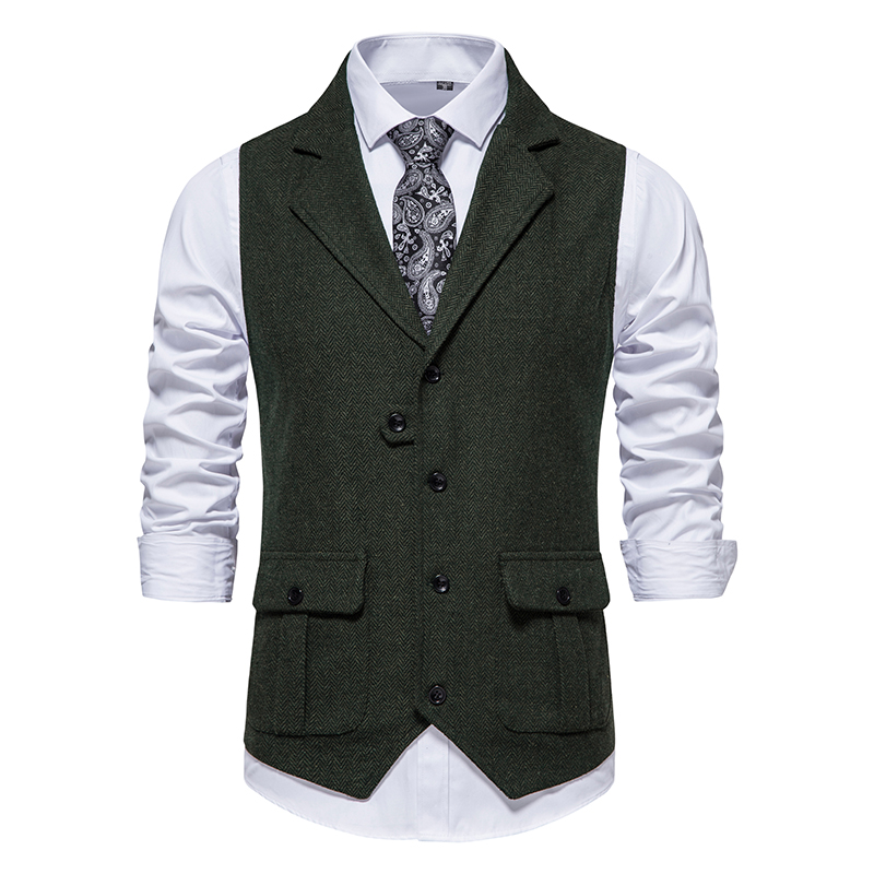 Men Suit Vest Herringbone Fabr - Formal Vest Waistcoat review and price