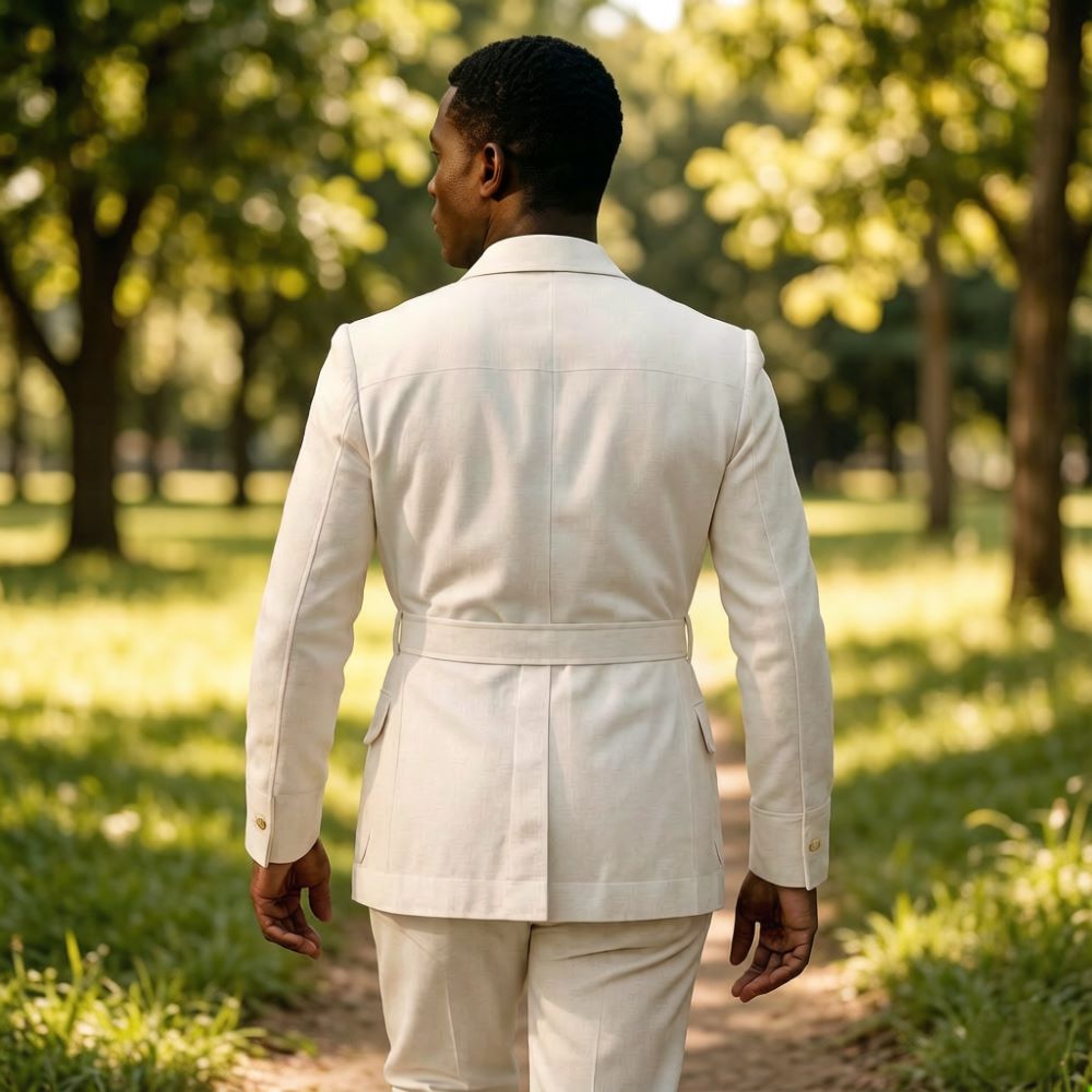 Mens Off White Linen Safari Su - Men'S Formal Wear Belt review and price